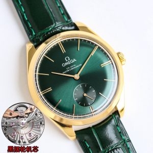 Alternative view of SJ Production White 1450, Rose Gold 1500. Diamond +100 Grand Launch: OMEGA 🎮PN1 De Ville Prestige Small Seconds Series Manual Mechanical Watch De Ville Collection Master Chronometer 40mm Case Diameter Original mold acquired for production, 14-month development cycle. Entire case crafted from authentic stainless steel with synchronized original polishing techniques.Features a sapphire crystal for enhanced prestige. The arched dial undergoes deep blue PVD treatment, showcasing a sunray-brushed finish. 🎮Fully interchangeable with genuine components, especially the buckle emblem—meticulously engraved by precision machinery for exceptional dimensionality, achieving true perfection.The market's only genuine molded leather strap and buckle. The logo is also precision-engraved. Powered by the Omega 8926 Master Chronometer movement, its elegant operation is clearly visible through the scratch-resistant sapphire crystal case back. We welcome all watch enthusiasts to appreciate this piece. 🎮 S1 Exquisite Recommendation: Men's Two-Hand Semi-Automatic Mechanical Wristwatch